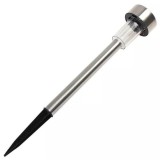 Lampa solara LED de exterior pentru gradina eMazing, dispersor normal, 0.06W, Inox, 29 cm