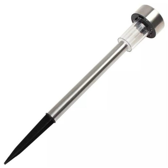 Lampa solara LED de exterior pentru gradina eMazing, dispersor normal, 0.06W, Inox, 29 cm