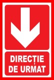 Placute pentru directie de urmat in jos
