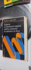 SUBIECTE DE LITERATURA ROMANA PENTRU EXAMENUL DE ADMITERE LA LICEU OLIVOTTO foto