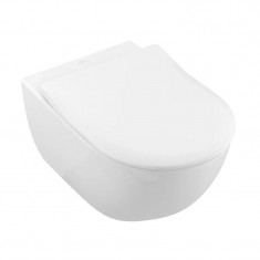 Set vas WC suspendat, Villeroy & Boch, Subway 2.0, cu capac SoftClose si QuickRelease, CeramicPlus, alb alpin