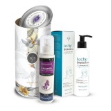 Pachet ingrijire faciala, Lapte demachiant 200 ml + Hidrolat de Lavandă 200 ml, Nirvana Spa