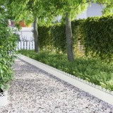 vidaXL Borduri pentru gazon 30 pcs Alb 103 x 0,05 x 22 cm Oțel 874770