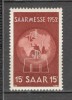 Saarland.1952 Targul Saarbrucken SS.521, Nestampilat