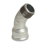 Cot Fontă Maleabilă, Fiting Filetat, Bază 45 Grade, 1/2 Țol