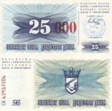 BOSNIA-HERTEGOVINA 25.000 / 25 dinara 1992 (supratipar) UNC!!!