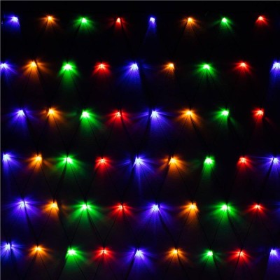 (DL) Ghirlanda luminoasa tip perdea 160 LED-uri, 2x2.6m, pentru interior/exterior, iluminare multicolor foto
