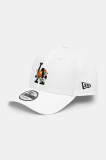 New Era șapcă de baseball din bumbac culoarea alb, neted, 60595429