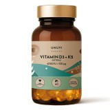 UNUVI - Vitamina D3 + K2 4000 UI 100 mcg | 60 capsule de ulei (Softgel)