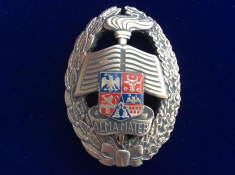 Insigna militara -Romania- Insigna Academie - Academia militara - Alma Mater foto