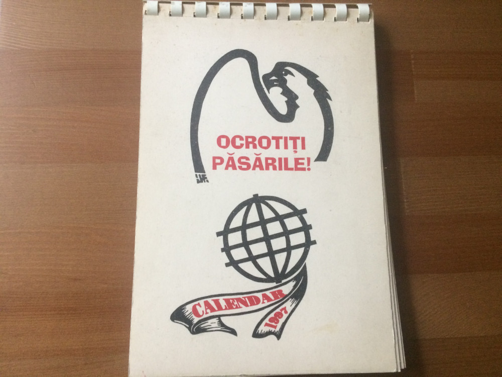 Ocrotiti pasarile calendar 1997 societatea ornitologica linogravuri pasari  hobby | Okazii.ro