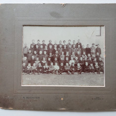 Fotografie veche cu copii elevi baieti scoala - M. Reichstein, Wien (Viena)