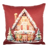 Cumpara ieftin Fata perna Craciun multicolora textil 45x45 cm