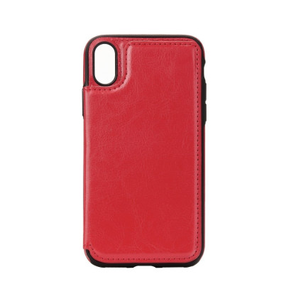 Husa APPLE iPhone XS Max -Forcell Wallet (Rosu) foto