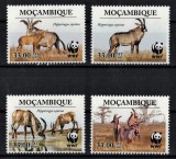Timbre Mozambic 2009 - Fauna WWF, Antilope, Serie Completa MNH