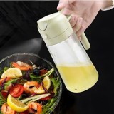 Sticlă pentru ulei 2 &icirc;n 1, cu gura de scurgere și pulverizator, 470 ml, CMCLASS