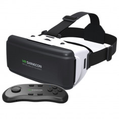 Ochelari VR 3D Shinecon Pentru Telefon, Controller Pad, Lentile Acril, Realitate Virtuala Jocuri, Video, Filme, Universal, IOS, Android, Telefoane 4.7