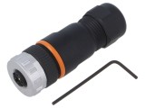 Conector M12 mufă 5 pini IP67 drept pe cablu LAPP aurit