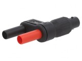 Adaptor Banană 4mm la BNC Negru cu Izolație