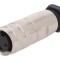 Conector BULGIN M16 mufă mamă 3 pini 7A 250V lipire cablu drept PXMBNI16FBF03ASC