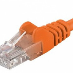 Cablu retea UTP cat 5e 0.25m orange, SPUTP002E