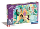 Puzzle cu sclipici Clementoni Disney Princess, 104 piese