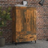 vidaXL Dulap &icirc;nalt, stejar fumuriu, 70x31x115 cm, lemn prelucrat