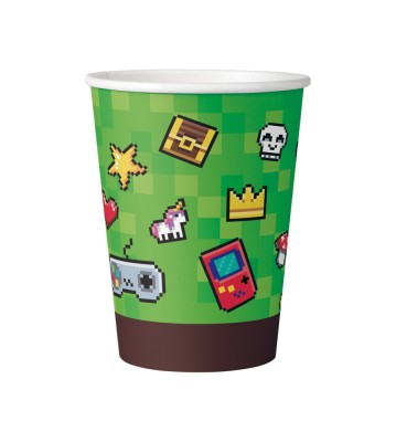 Set 6 pahare petrecere din carton model Game On 200 ml foto