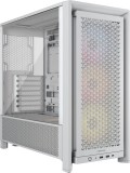 Carcasa CORSAIR FRAME 4000D RS ARGB, Mid Tower, White