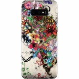 Husa silicon pentru Samsung Galaxy S10 Lite, Abstract Flowers Tattoo Illustration