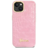 Cumpara ieftin Husa Cover Guess Croco Metal camera pentru iPhone 14 Pink