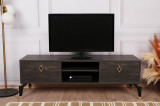 Comoda TV Posh, Alb - Maro inchis, 143 x 47 x 40 cm