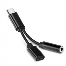 Cablu adaptor USB C pentru casti, QZJ5, Tip C, 3.5mm