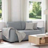 Canapea 2 locuri Gossi, tesatura gri deschis, 140 cm latime, living,relaxare
