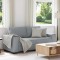 vidaXL Canapea cu 2 locuri, țesătură gri deschis, 140 cm 4105166