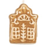 Cumpara ieftin Set 3 ornamente brad Craciun Casute ceramica 4x4x5 cm