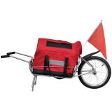 Cumpara ieftin Remorcă cargo de bicicletă, cu o roată și geantă de depozitare