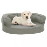 Gossi saltea ergonomica pat de caini, 60x42 cm, gri, aspect de in