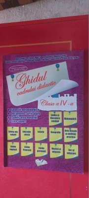 GHIDUL CADRULUI DIDACTIC CLASA A IV A SUGESTIE DOCUMENTE PLANIFICARE JOCURI foto