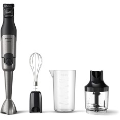 Mixer vertical HR2683/00, 1200 W, Tehnologie SpeedTouch, Aparatoare impotriva stropirii pentru lama, Indicator de viteza cu LED, Accesorii tel si toca