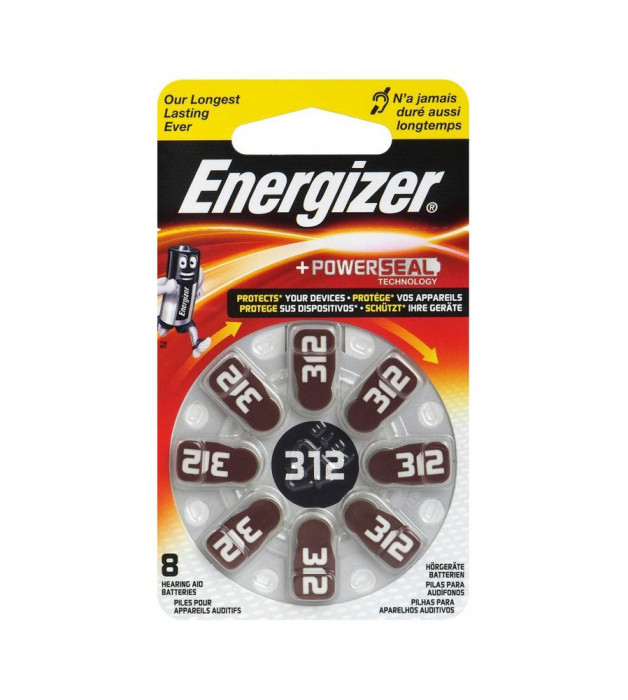 Energizer 312 / PR41 baterii aparate auditive-Conținutul pachetului 1x Blister