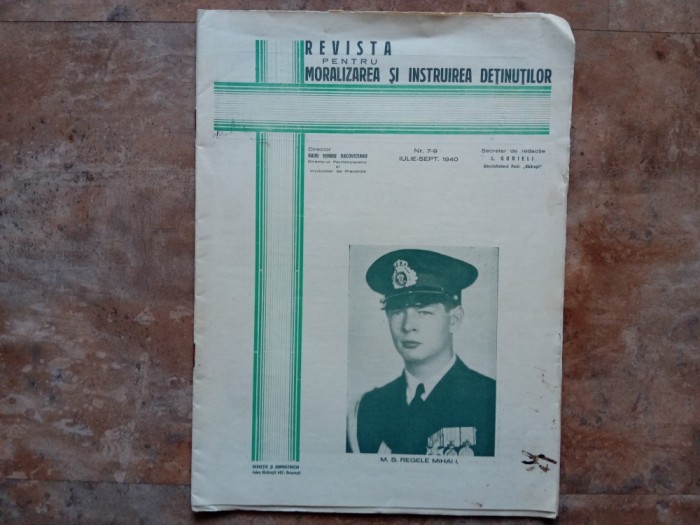 Revista pentru moralizarea și instruirea deținuților, anul XIII, numerele 7-9, 1940