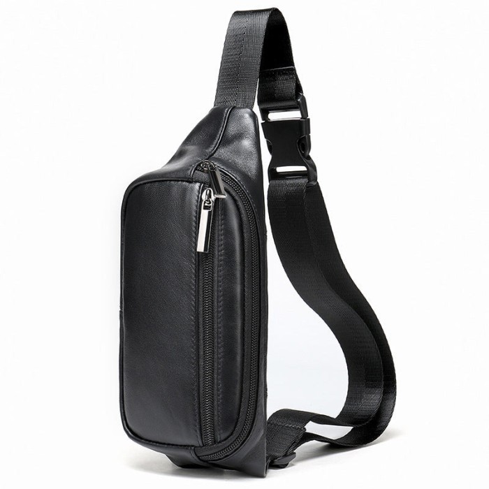 Borseta unisex, BUSY LDY&amp;GTM&reg; Aspen, piele naturala, de brau, negra