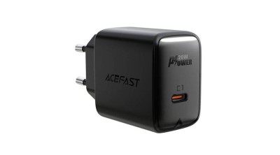 Acefast A1 PD20W &amp;Icirc;ncărcător de perete, 1x USB-C (negru) foto