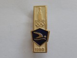 Insigna Jocurile Olimpice Moscova 1980 - Proba de Inot