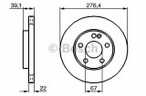 Disc frana MERCEDES A-CLASS (W169) (2004 - 2012) BOSCH 0 986 479 186