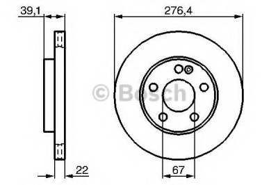 Disc frana MERCEDES A-CLASS (W169) (2004 - 2012) BOSCH 0 986 479 186 foto