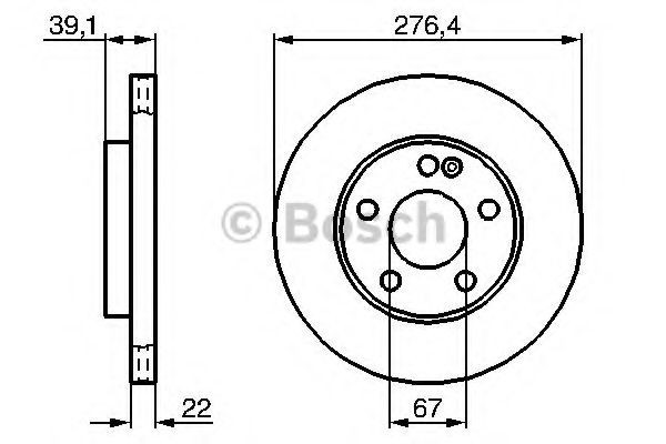 Disc frana MERCEDES A-CLASS (W169) (2004 - 2012) BOSCH 0 986 479 186