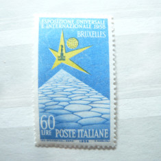 Serie 1 val. Italia 1958 - Expozitia Internationala Bruxelles