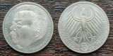 (A866) MONEDA DIN ARGINT GERMANIA - 5 MARK 1975, LIT J, FRIEDRICH EBERT
